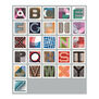 J by James Brown (Alphabet Lino Print)