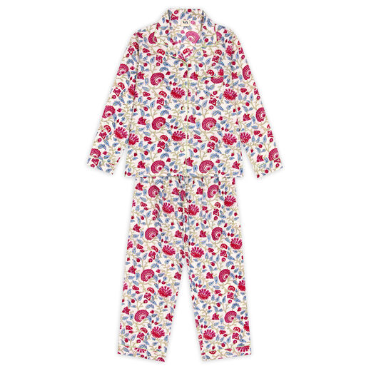 Pink floral cotton lounge set