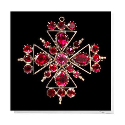 Ruby cross Christmas cards (pack of 8)