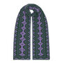 Purple and green wool scarf