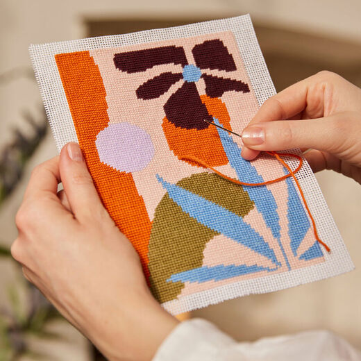 Escape needlepoint kit by Wool and the Gang