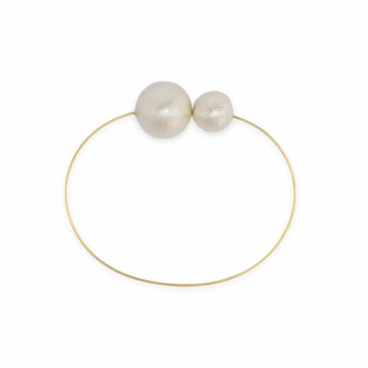 Double cotton pearl bracelet by Anq