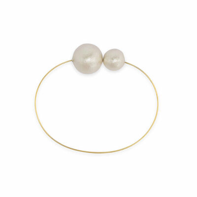 Double cotton pearl bracelet by Anq