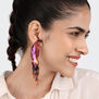 Peacock beadwork earrings by Olivia Dar