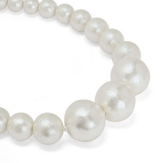 Cotton pearl statement necklace by Anq