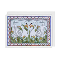 Swans greeting card by Cressida Bell