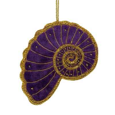 Purple shell Christmas decoration