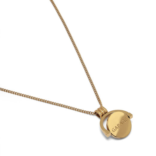 Garage + Grime spinner necklace by Hoops & Chains