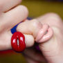 Classic red Hotlips ring by Solange - small