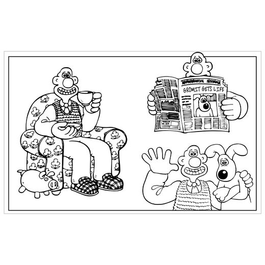Wallace & Gromit colouring book