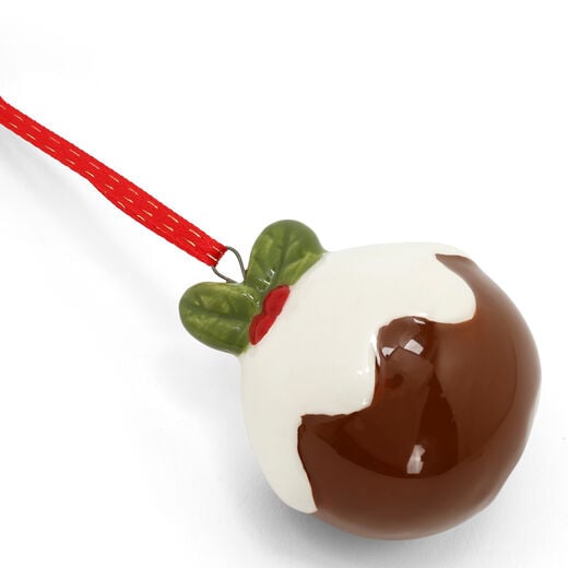 Ceramic Christmas pudding decoration