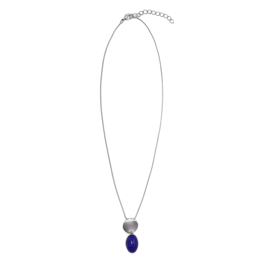 Blue glass stone necklace by Fo.Be