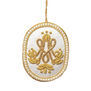 Embroidered white hanging decoration with Marie Antoinette monogram