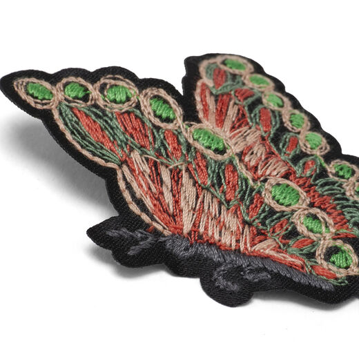 Butterfly embroidered patch