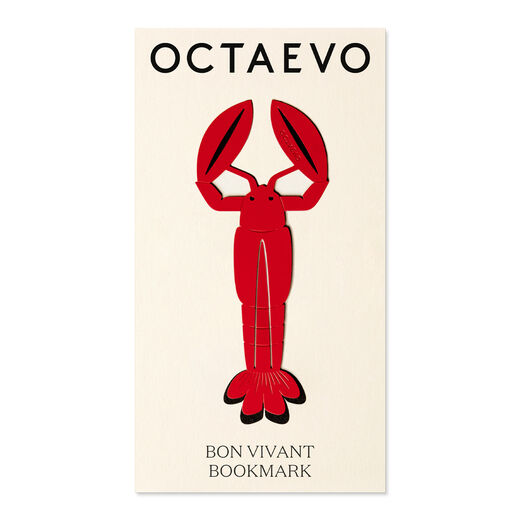 Brass bookmark shaped as red lobster 
