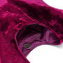Burgundy velvet loop bag