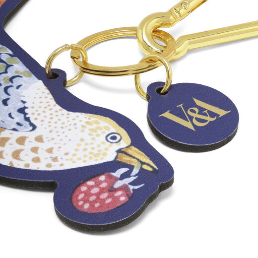 William Morris Strawberry Thief bag charm
