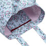 A close up of the internal zipped pocket.