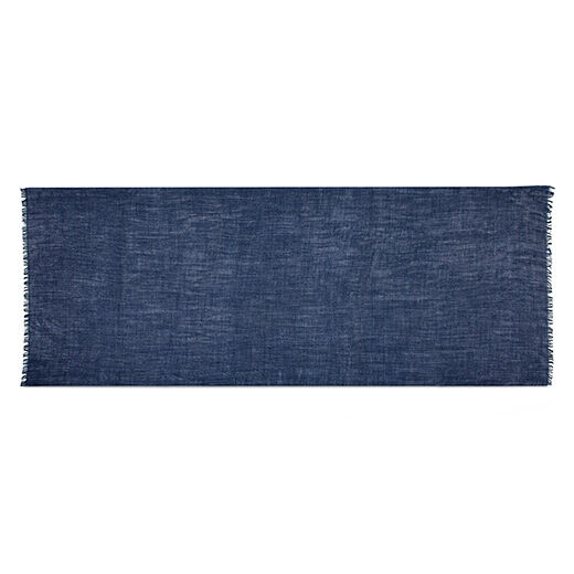 Midnight blue merino scarf by Kashmir Loom