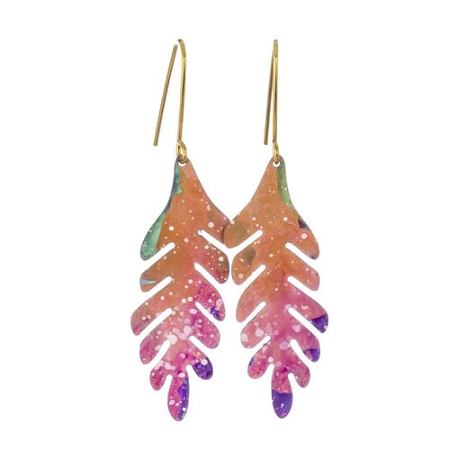 Prairie leaf hook earrings by Sibilia