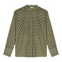 Green pleated cotton blouse