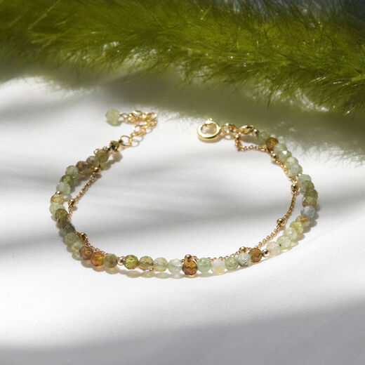 Green garnet bracelet by Mounir