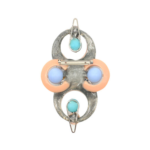 Nude turquoise brooch by Joli