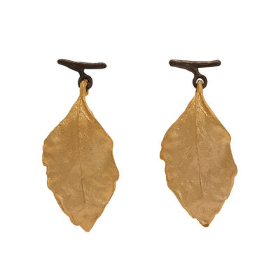 Birch leaf earrings by Michael Michaud