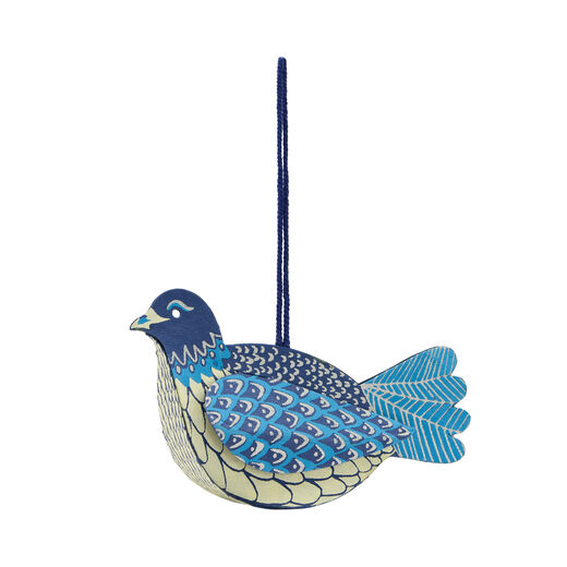 Blue paper bird decoration