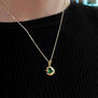 Green onyx angelfish pendant necklace by Mirabelle
