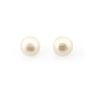 Cotton pearl stud earrings by Anq