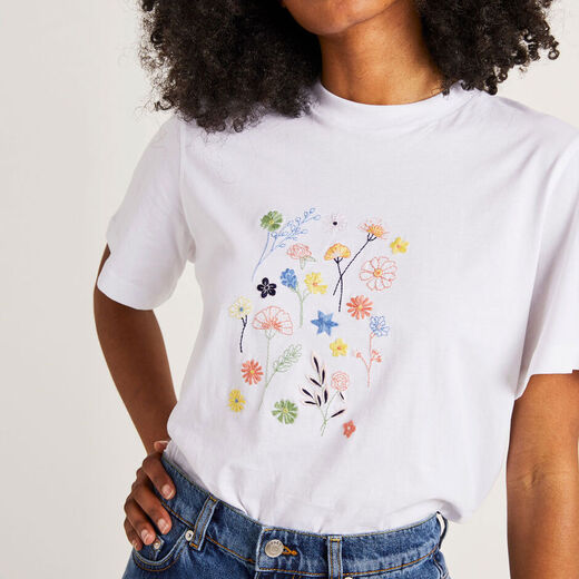 Wildflowers embroidery kit by Wool and the Gang