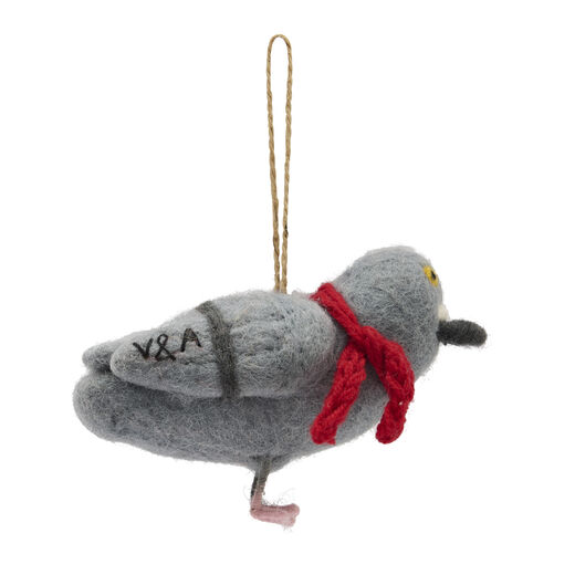 Pigeon with scarf felt decoration