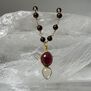 Garnet and citrine rosary necklace by Mirabelle
