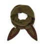 Green cashmere neckerchief scarf