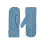 Periwinkle blue knitted wool mittens