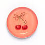 Enamel tricket tray with cherry illustration 