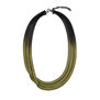 Black and chartreuse three strands necklace by Sarah Cavender
