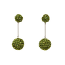 Green sequin drop earrings