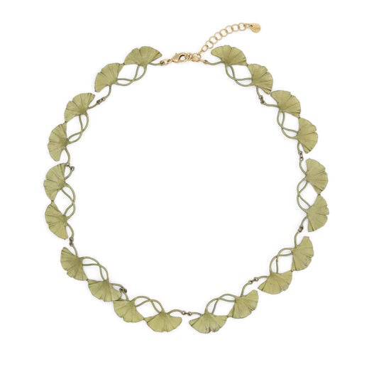 Ginkgo leaf necklace by Michael Michaud