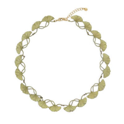 Ginkgo leaf necklace by Michael Michaud