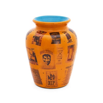 Strawberry Sky, Rave Culture Theory vase by Clink Street Ceramics