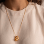 Double loop ribbon necklace by Emma Calvert