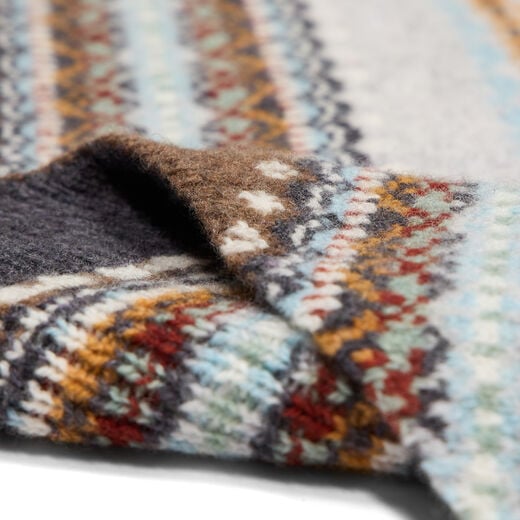 Grey and brown wool neckerchief