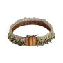 Gold and green beaded bracelet by Milena Zu