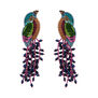 Kingfisher beadwork earrings by Olivia Dar