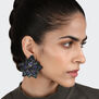 Floral beadwork earrings by Olivia Dar