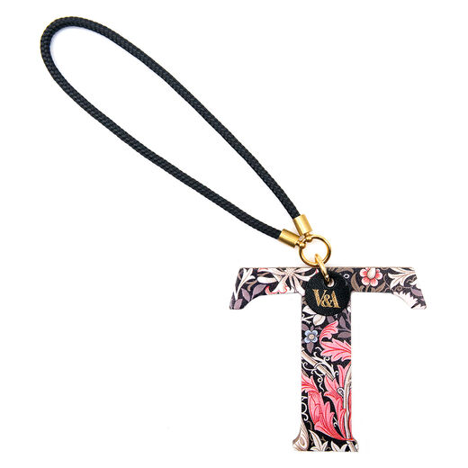 William Morris Compton leather bag charm - T