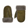 Green shearling hat & mittens