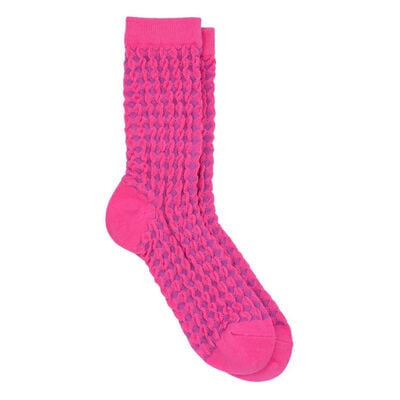 Pink check socks